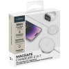 Беспроводное зарядное устройство Deppa QI Fast Charge 18W 2в1, белый