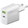 СЗУ USB-C + USB A Deppa, PD 3.0, QC 3.0, 20W, белый