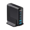 Зарядная станция Deppa 3xUSB Type-C, 2xUSB, PD, QC, 140Вт, черный