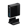 Зарядная станция Deppa 3xUSB Type-C, 2xUSB, PD, QC, 140Вт, черный