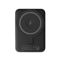 Аккумулятор внешний VLP Dual Magsafe PowerBank 5000 mAh, 3A, USB-C, черный