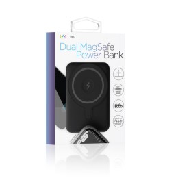 Аккумулятор внешний VLP Dual Magsafe PowerBank 5000 mAh, 3A, USB-C, черный