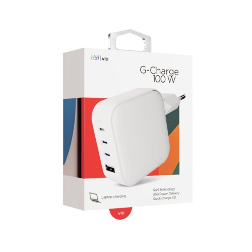СЗУ VLP G-Charge 100Вт 3*USB-C+USB-A, PD, QC, белый