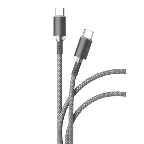 Дата-кабель VLP Diamond Cable USB C - USB C, 1.2м, серый