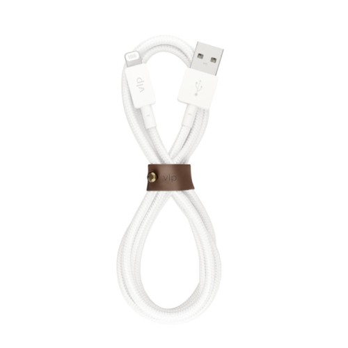 Дата-кабель VLP Nylon Cable USB A - Lightning MFI, 1.2м, белый