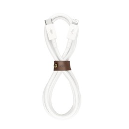 Дата-кабель VLP Nylon Cable USB С - Lightning MFI, 1.2м, белый