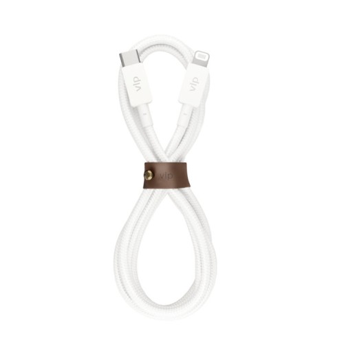 Дата-кабель VLP Nylon Cable USB С - Lightning MFI, 1.2м, белый