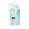 Дата-кабель VLP Nylon Cable USB C - USB C, 1.2м, белый
