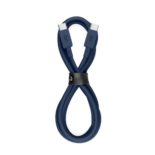 Дата-кабель VLP Nylon Cable USB C - USB C, 1.2м, темно-синий