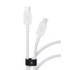 Дата-кабель VLP Nylon Cable USB C - USB C, 100W, 1.2м, белый