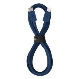Дата-кабель VLP Nylon Cable USB C - USB C, 100W, 1.2м, темно-синий