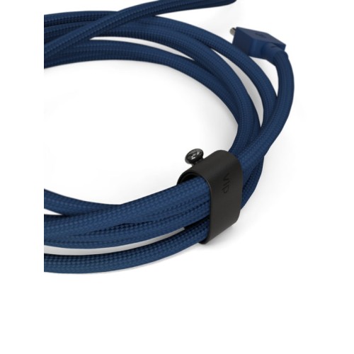 Дата-кабель VLP Nylon Cable USB C - USB C, 100W, 1.2м, темно-синий