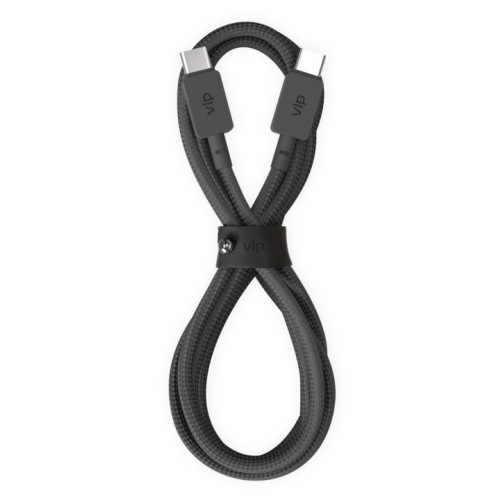 Дата-кабель VLP Nylon Cable USB C - USB C, 100W, 1.2м, черный