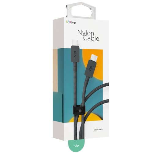 Дата-кабель VLP Nylon Cable USB C - USB C, 100W, 2м, черный