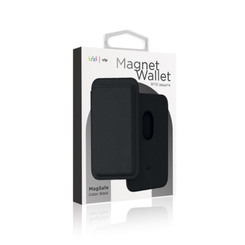 Картхолдер VLP из экокожи с MagSafe, черный