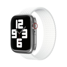 Ремешок нейлоновый плетёный VLP для Apple Watch 38/40/41, L/XL, 2шт, белый