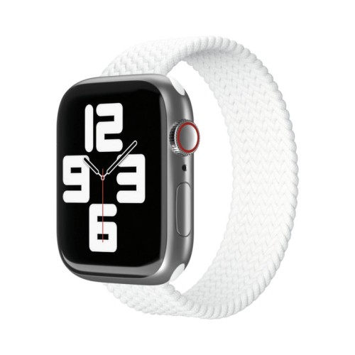 Ремешок нейлоновый плетёный VLP для Apple Watch 38/40/41, L/XL, 2шт, белый