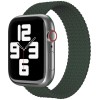 Ремешок нейлоновый плетёный VLP для Apple Watch 38/40/41, S/M, 2шт, тёмно-зелёный