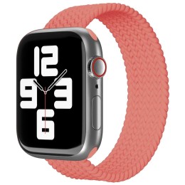 Ремешок нейлоновый плетёный VLP для Apple Watch 42/44/45, L/XL, 2шт, коралловый
