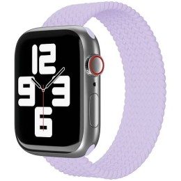 Ремешок нейлоновый плетёный VLP для Apple Watch 42/44/45, L/XL, 2шт, фиолетовый