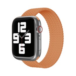Ремешок нейлоновый плетёный VLP для Apple Watch 42/44/45, S/M, 2шт, оранжевый