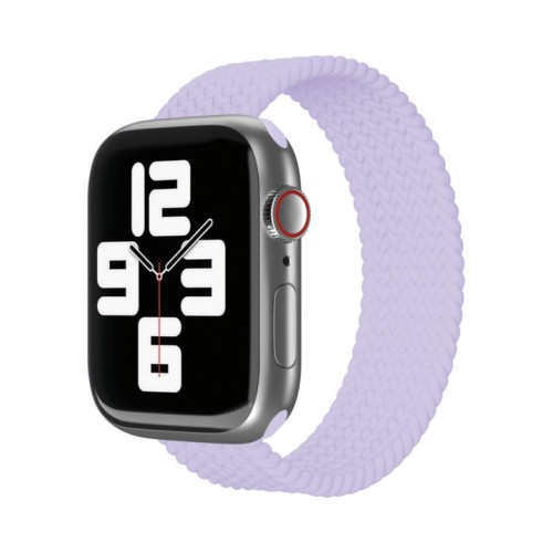 Ремешок нейлоновый плетёный VLP для Apple Watch 42/44/45, S/M, 2шт, фиолетовый