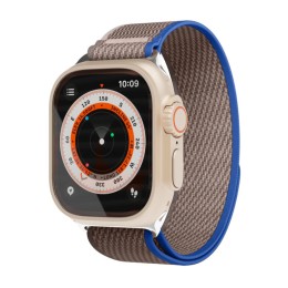 Ремешок нейлоновый VLP Trail Band  для Apple Watch 42/44/45/49mm, синий-серый