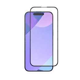 Стекло защитное 2.5D VLP M-Glass для iPhone 15 Pro с черной рамкой, матовое
