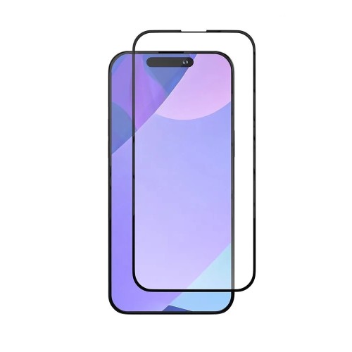 Стекло защитное 2.5D VLP M-Glass для iPhone 15 ProMax с черной рамкой, матовое