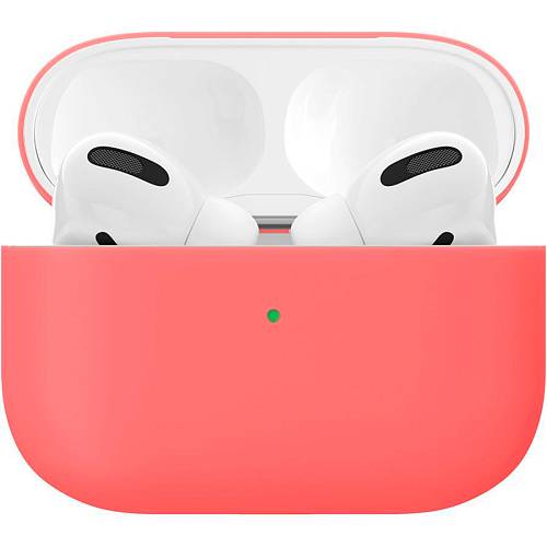 Чехол силиконовый VLP Soft Touch, тонкий силикон, для AirPods (3rd generation), коралловый