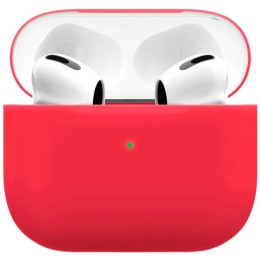 Чехол силиконовый VLP Soft Touch, тонкий силикон, для AirPods (3rd generation), красный
