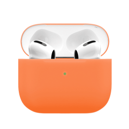 Чехол силиконовый VLP Soft Touch, тонкий силикон, для AirPods (3rd generation), оранжевый