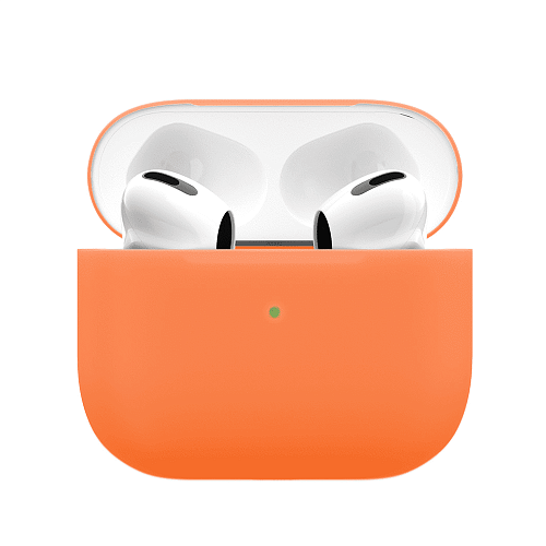 Чехол силиконовый VLP Soft Touch, тонкий силикон, для AirPods (3rd generation), оранжевый