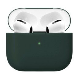 Чехол силиконовый VLP Soft Touch, тонкий силикон, для AirPods (3rd generation), темно-зеленый