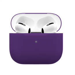 Чехол силиконовый VLP Soft Touch, тонкий силикон, для AirPods (3rd generation), тёмно-фиолетовый