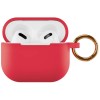 Чехол силиконовый VLP Soft Touch, с кольцом, для AirPods (3rd generation), красный