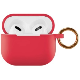Чехол силиконовый VLP Soft Touch, с кольцом, для AirPods (3rd generation), красный