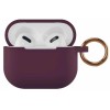 Чехол силиконовый VLP Soft Touch, с кольцом, для AirPods (3rd generation), марсала