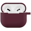 Чехол силиконовый VLP Soft Touch, с кольцом, для AirPods (3rd generation), марсала