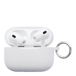 Чехол силиконовый VLP Soft Touch, с кольцом, для AirPods Pro 2 (2022), белый