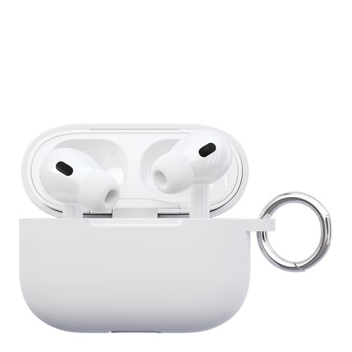 Чехол силиконовый VLP Soft Touch, с кольцом, для AirPods Pro 2 (2022), белый