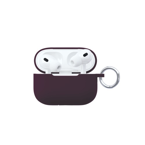 Чехол силиконовый VLP Soft Touch, с кольцом, для AirPods Pro 2 (2022), темно-фиолетовый