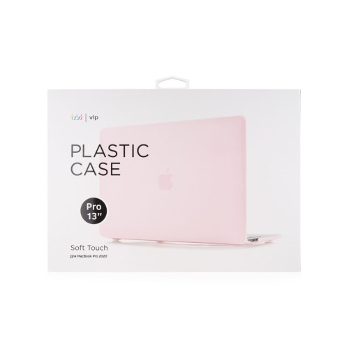 Чехол защитный VLP Plastic Case для MacBook Pro 13" 2020, светло-розовый