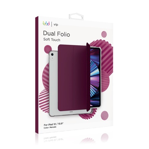 Чехол защитный VLP Dual Folio Case для iPad 10, марсала