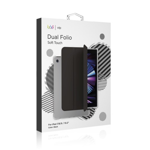 Чехол защитный VLP Dual Folio для iPad 7/8/9, черный