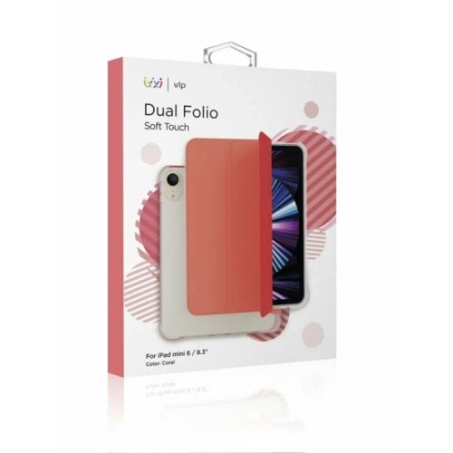 Чехол защитный VLP Dual Folio для iPad mini 6 2021, коралловый