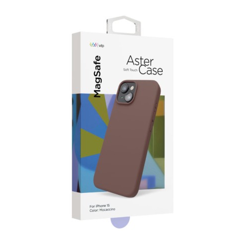 Чехол защитный VLP Aster Case с MagSafe для iPhone 14/15, моккачино