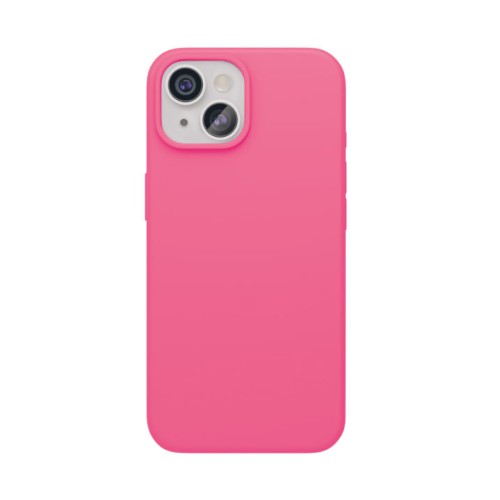 Чехол защитный VLP Aster Case с MagSafe для iPhone 14/15, неоновый розовый