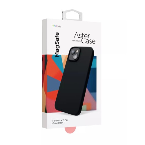 Чехол защитный VLP Aster Case с MagSafe для iPhone 14Plus/15Plus, черный