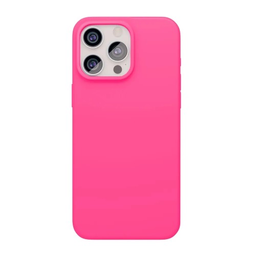Чехол защитный VLP Aster Case с MagSafe для iPhone 15 Pro, неоновый розовый